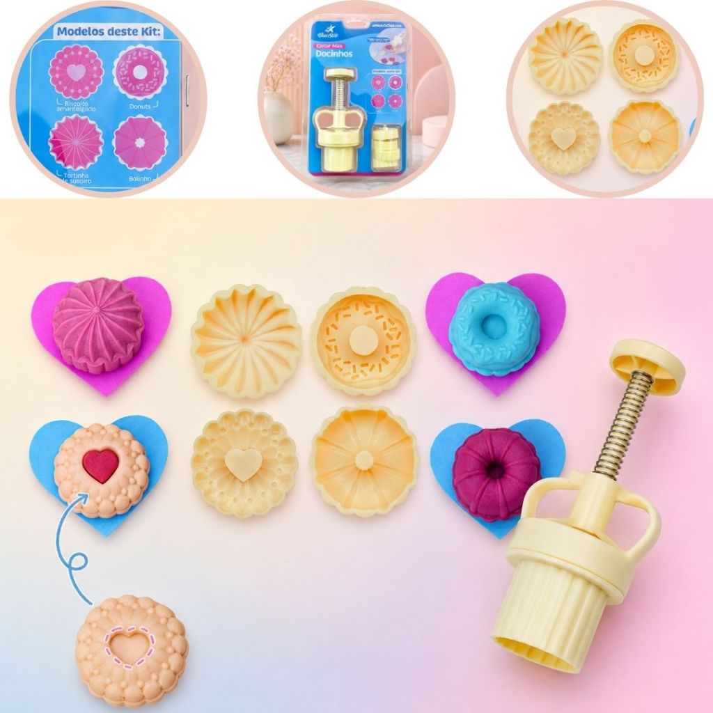 KIT EJETOR MAX BLUESTAR 3,5 CM 4 PECAS KIT DOCINHOS (CHOCO)