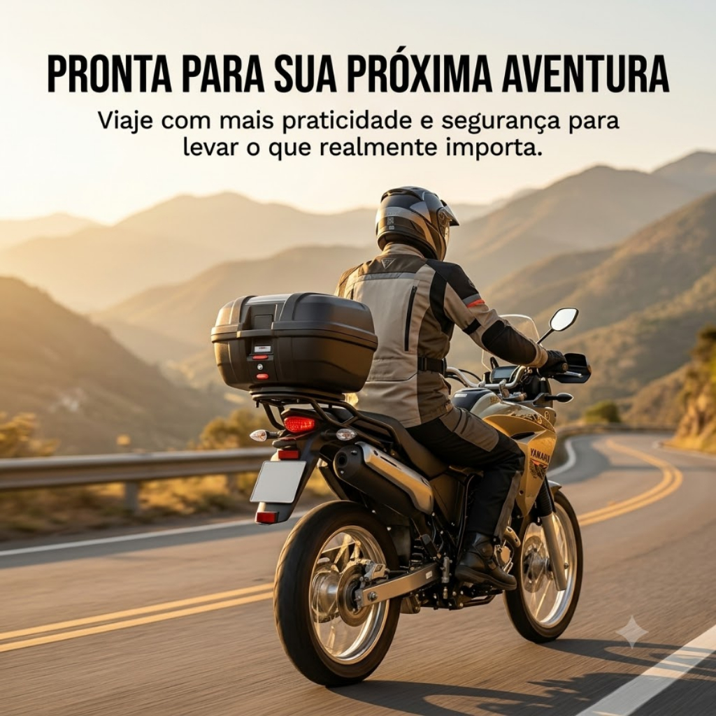 Bagageiro Suporte Rack Bau Reforçado Yamaha Xtz 250 Lander 2019 A 2026 — imagem 2 de 2