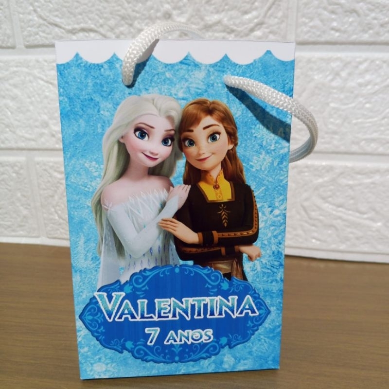 Sacolinha Surpresa Frozen Personalizada -  Lembrancinha Aniversário Infantil