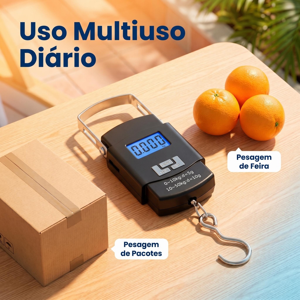 Imagem Balança Digital Portátil Leve Para Viagem e Malas