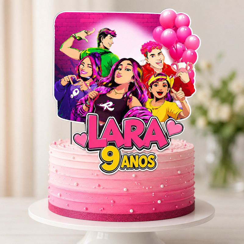 Top dos Rosas - personalizados -mêsversário - festa infantil - lembrancinhas - aniversário- topper -papelaria