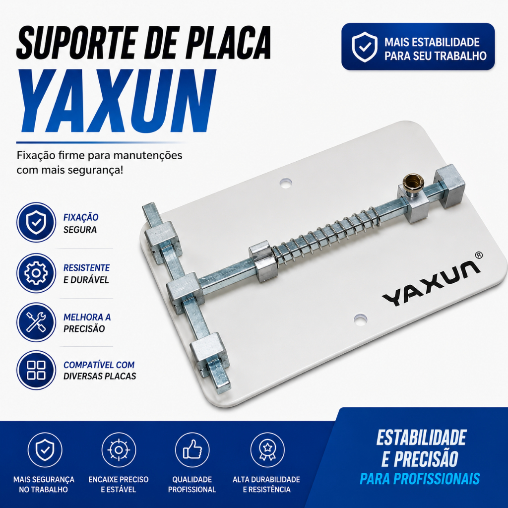 Suporte para Reparos em Placas Tipo Morsa Regulável Bancada Manutenção Celular Soldagem