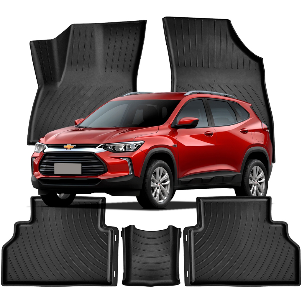 Jogo Tapete Bandeja Emborrachado Chevrolet Tracker 2021 a 2026