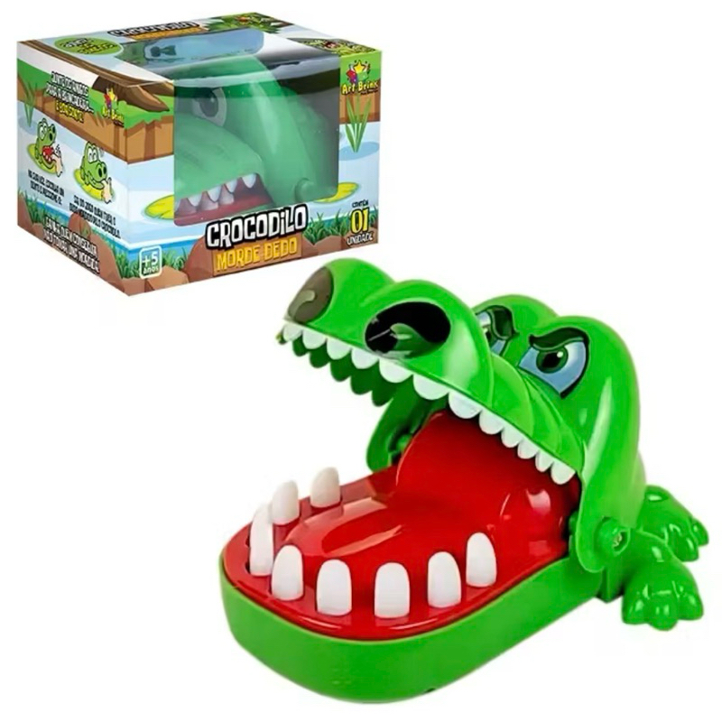Jacaré Brinquedo Crocodilo Morde o Dedo jogo de desafio