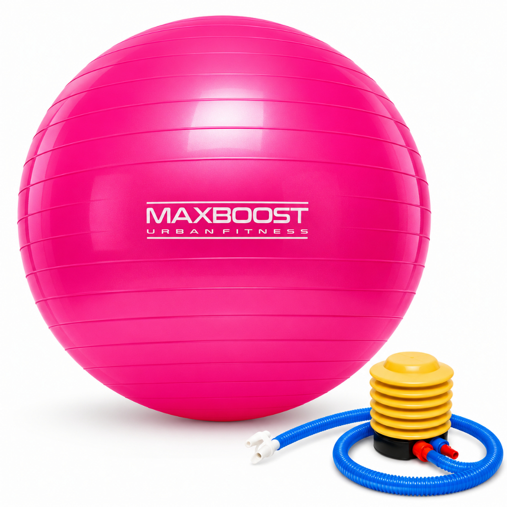 Kit Bola Ginastica Suiça Pilates 75cm Bomba Yoga Alongamento Treino Maxboost Até 200kg