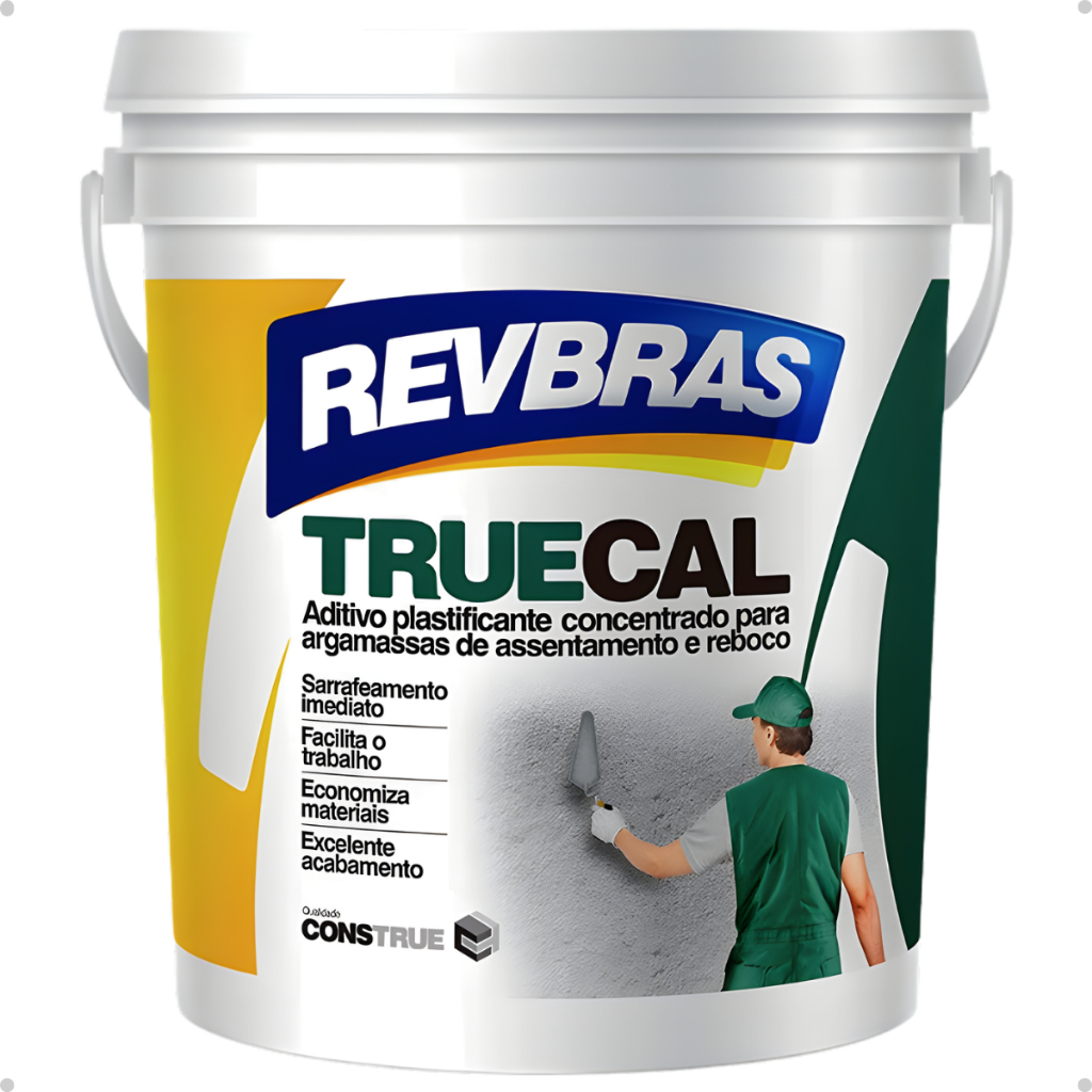 Kit 2 Truecal Para Reboco Argamassa Concreto Construção 1l Revbras