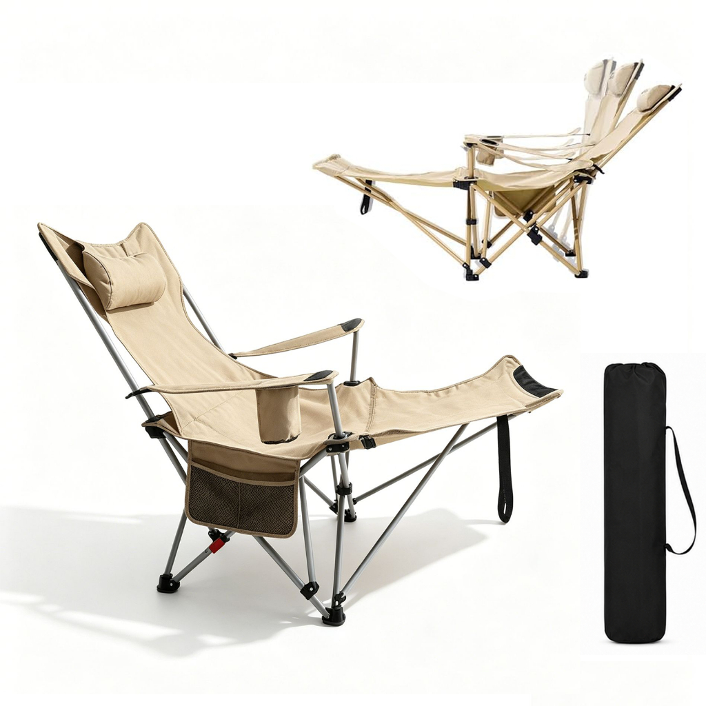 Cadeira Camping Portatil Praia Pesca Poltrona Reclinável