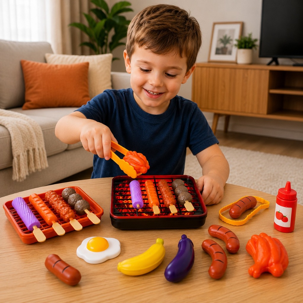 Detalhes do Brinquedo Comidinha Infantil Kit Churrasco Espetinho Divertido Pçs
