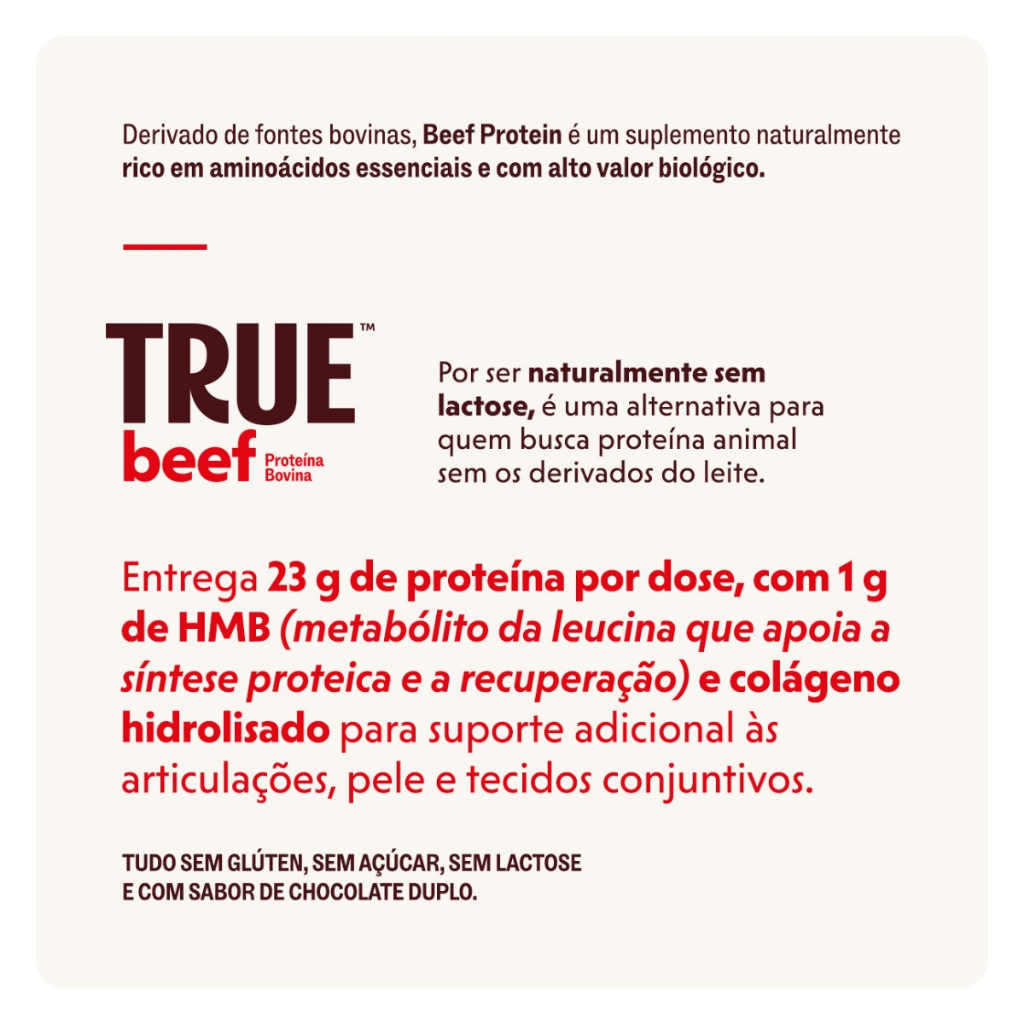 True Beef Protein Double Chocolate Dream 1.810g True Source — imagem 2 de 2