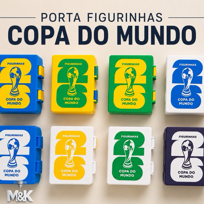 Porta Figurinhas Copa do Mundo 2026 | Suporte para Figurinhas | Organizador de Figurinhas | Com personalização de nome