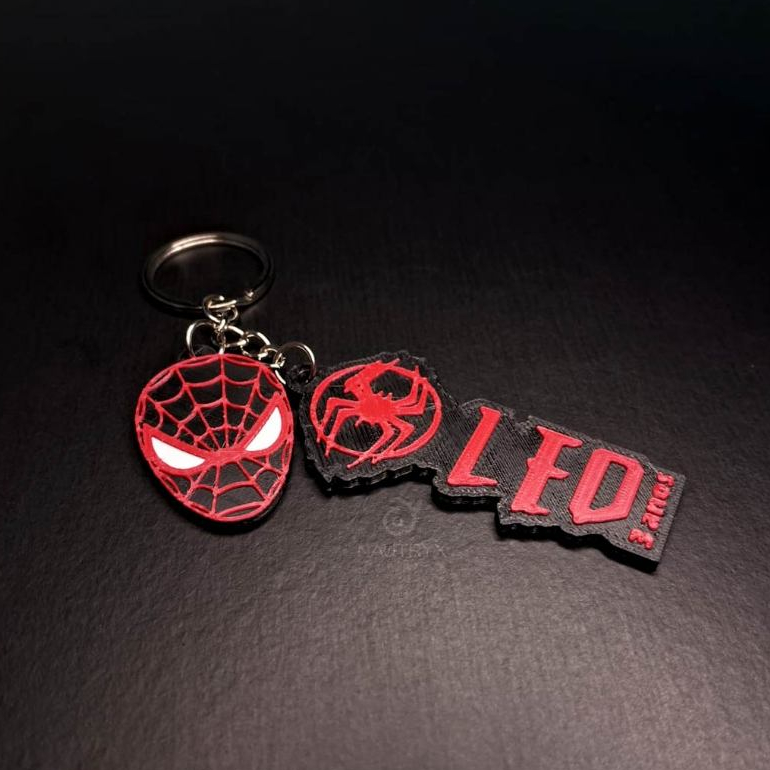 Chaveiro Homem Aranha Personalizado Com Nome E Idade | Lembrancinha Festa Infantil Spider Hero | 3D