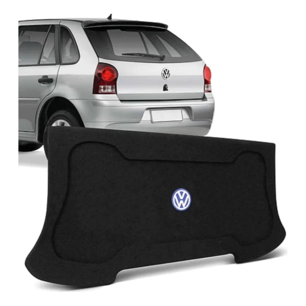 Tampão Bagagito Porta Malas Volkswagen Gol G4 2006 a 2013 Carpete Preto R-Acoustic