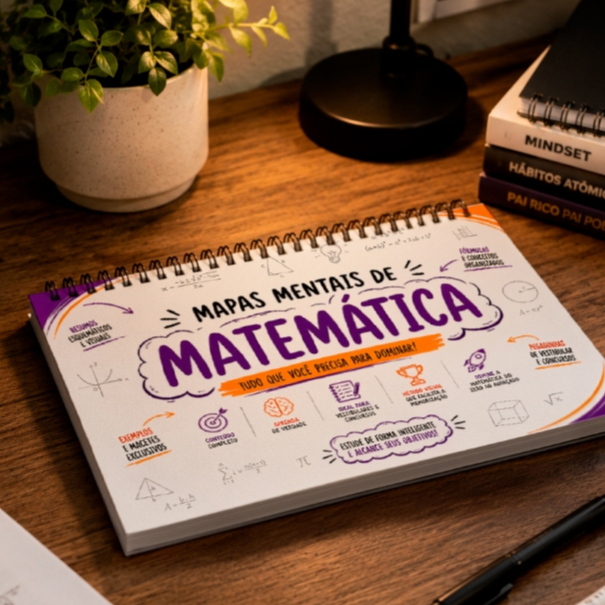 Imagem Mapa Mental de Matemática Completo – Fórmulas, Macetes e Resumos Visuais para ENEM, Vestibulares e Concursos