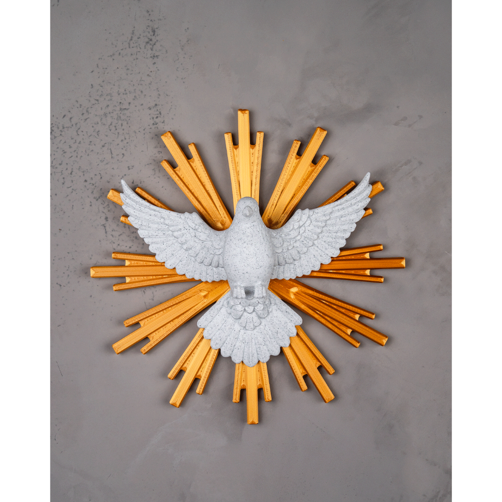 Divino Espírito Santo de Parede Decorativo | Escultura Religiosa Católica | Imagem Sacra para Decoração