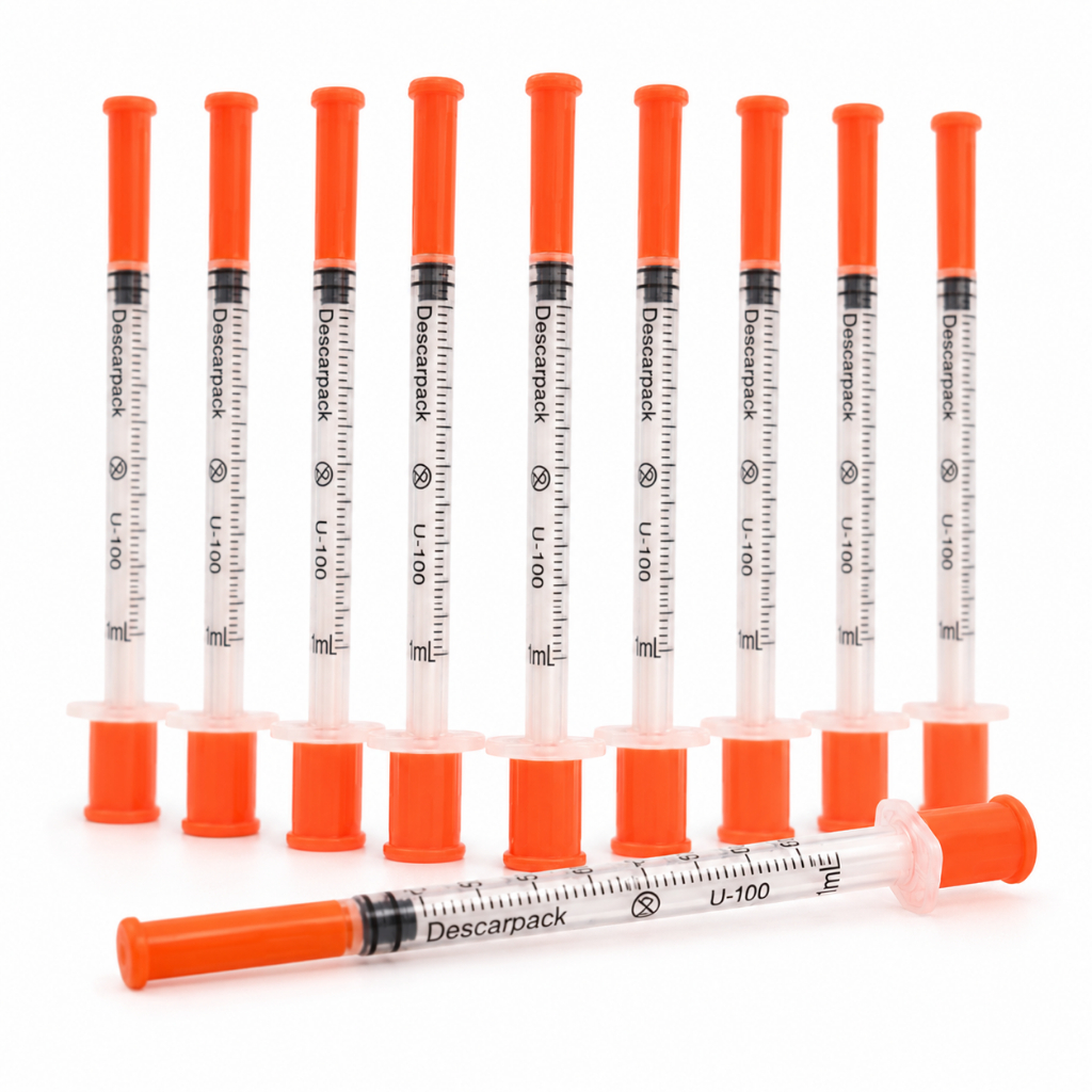 Seringa Insulina 1ml Ag Fina 8x0,30mm 30g Descarpack Kit 10
