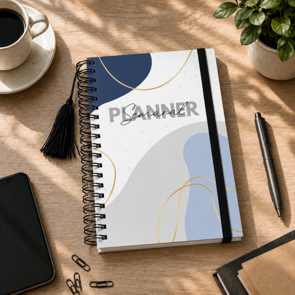 Agenda Planner Semanal Visão Semana Capa Dura A5 100 Páginas Planejamento Semanal Organização