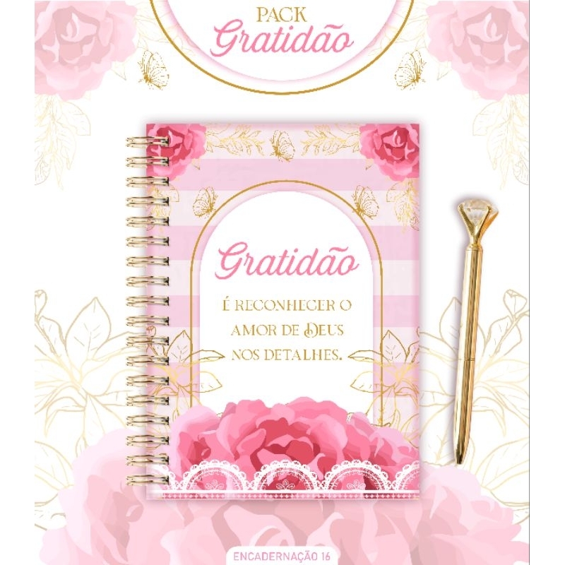 Imagem Caderno da Gratidão/Diário da Gratidão com Marcador de Páginas