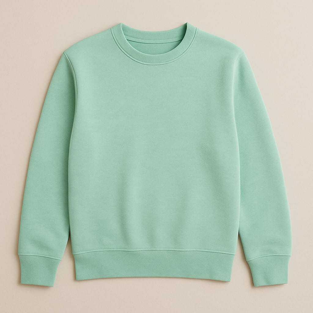 Moletom Flanelado Unissex Blusa de Frio Quentinha inverno Gola Careca Masculino e Feminino P ao GG verde bebe