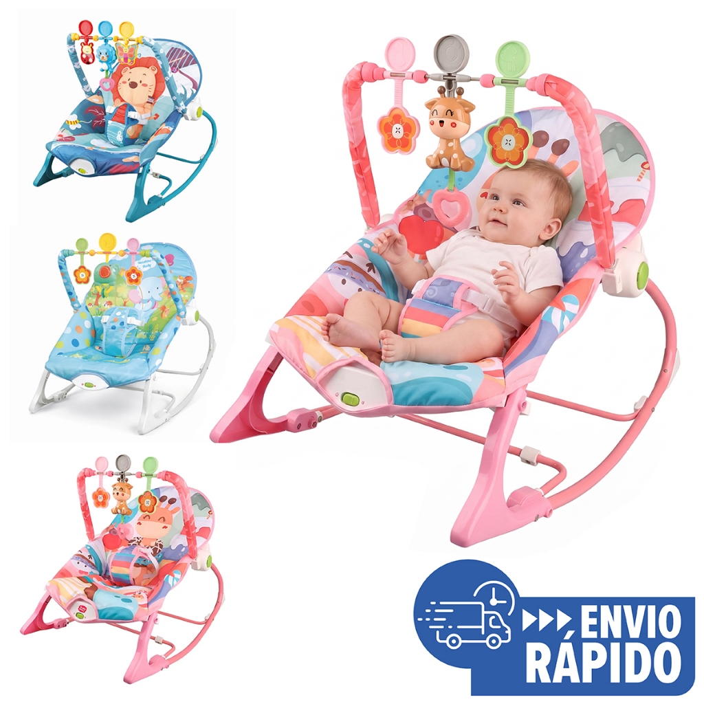 Cadeirinha de Descanso para Bebê Baby Bear Musical Balanço Suave Conforto Infantil | ENVIO IMEDIATO
