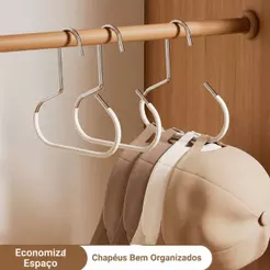 Suporte organizador de armazenamento de chapéus cintos gravatas lenços