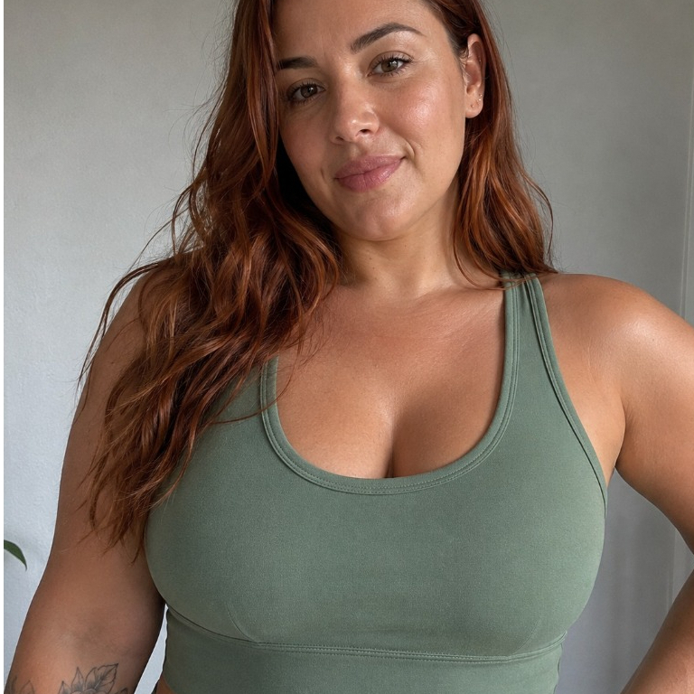 Top Feminino Sem Bojo Poliamida com Elastano Plus Size