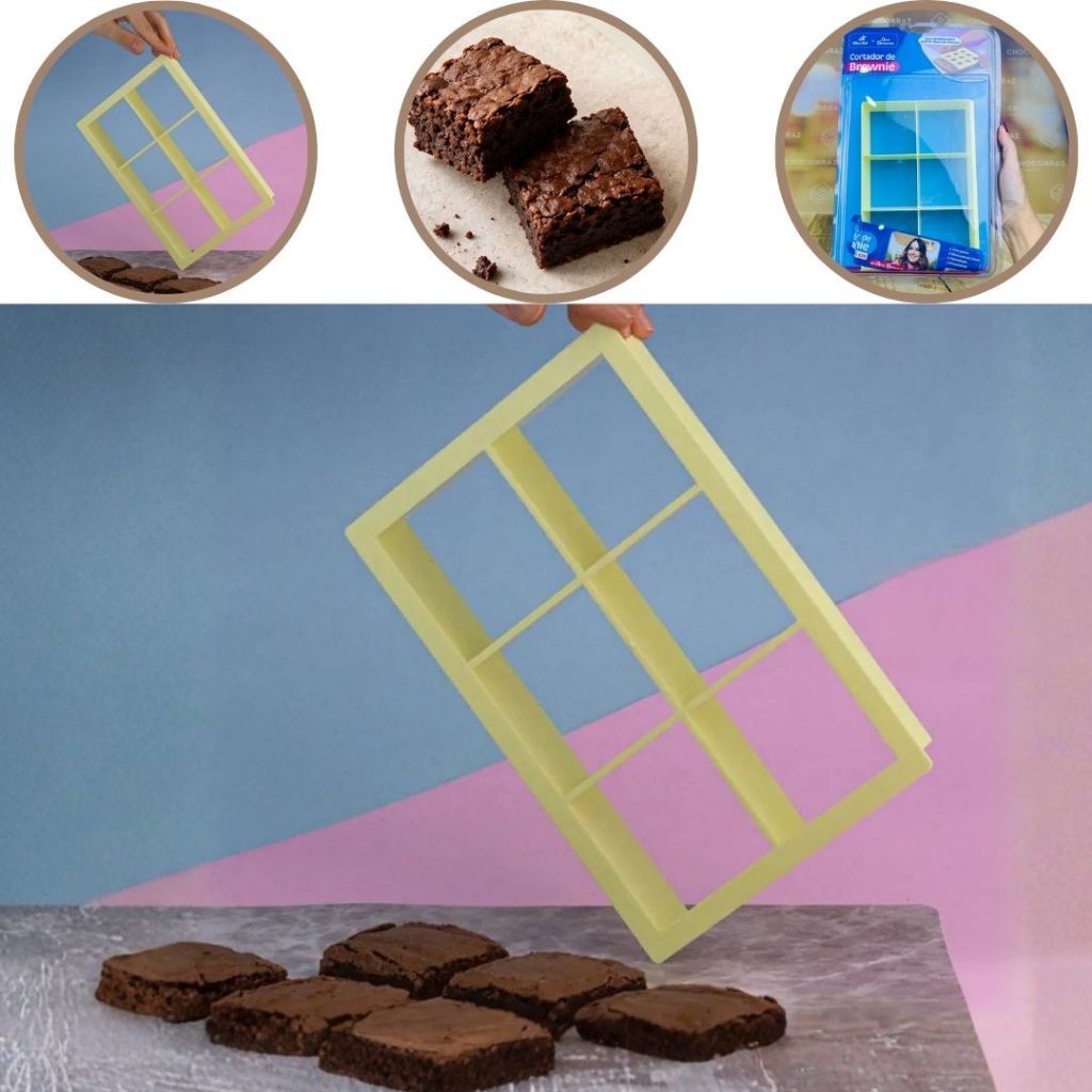 CORTADOR DE BROWNIE QUADRADO 6X6 BLUE STAR (M) OFF (CHOCO)