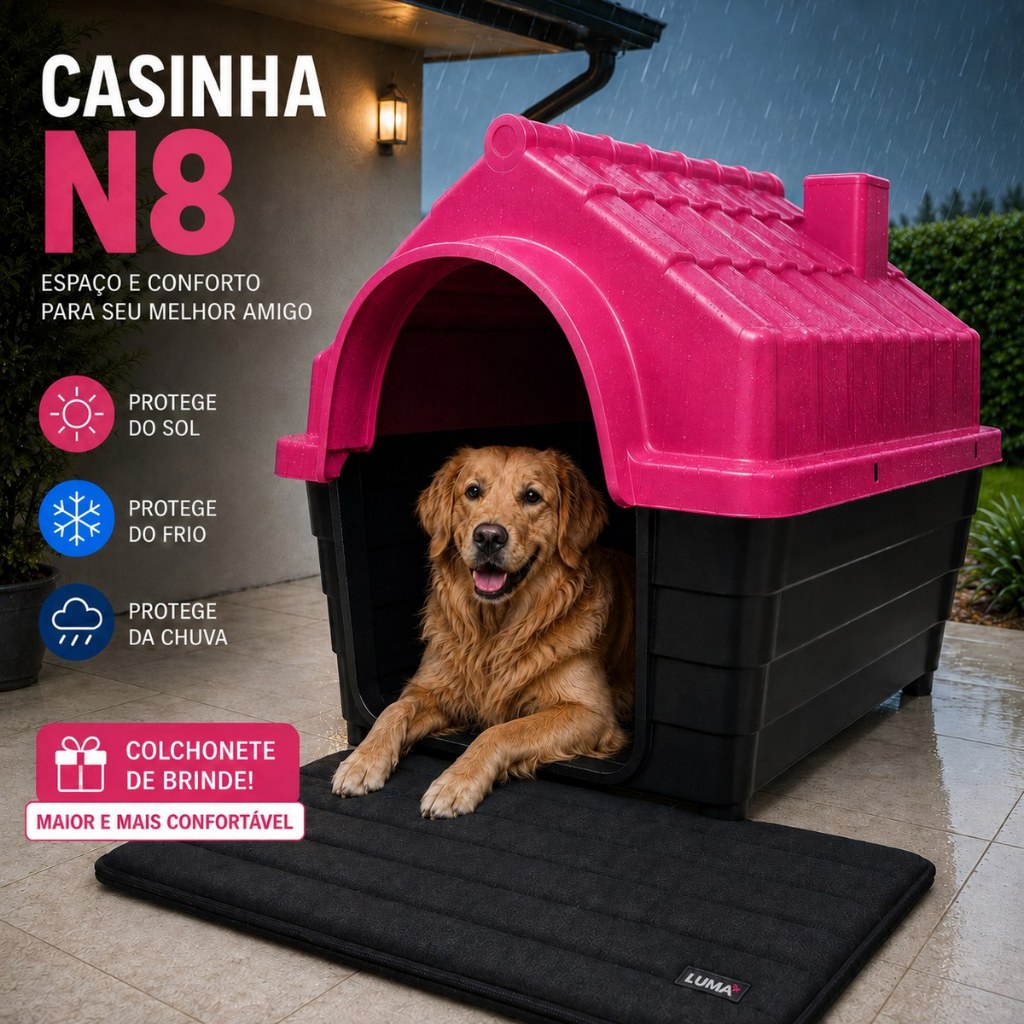 Casinha Cachorro cão Porte Grande N8 Casa Pet Desmontável Resistente