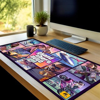 Mouse Pad Grande Gta 6 Antiderrapante Gamer Premium Borda Costurada Lançamento