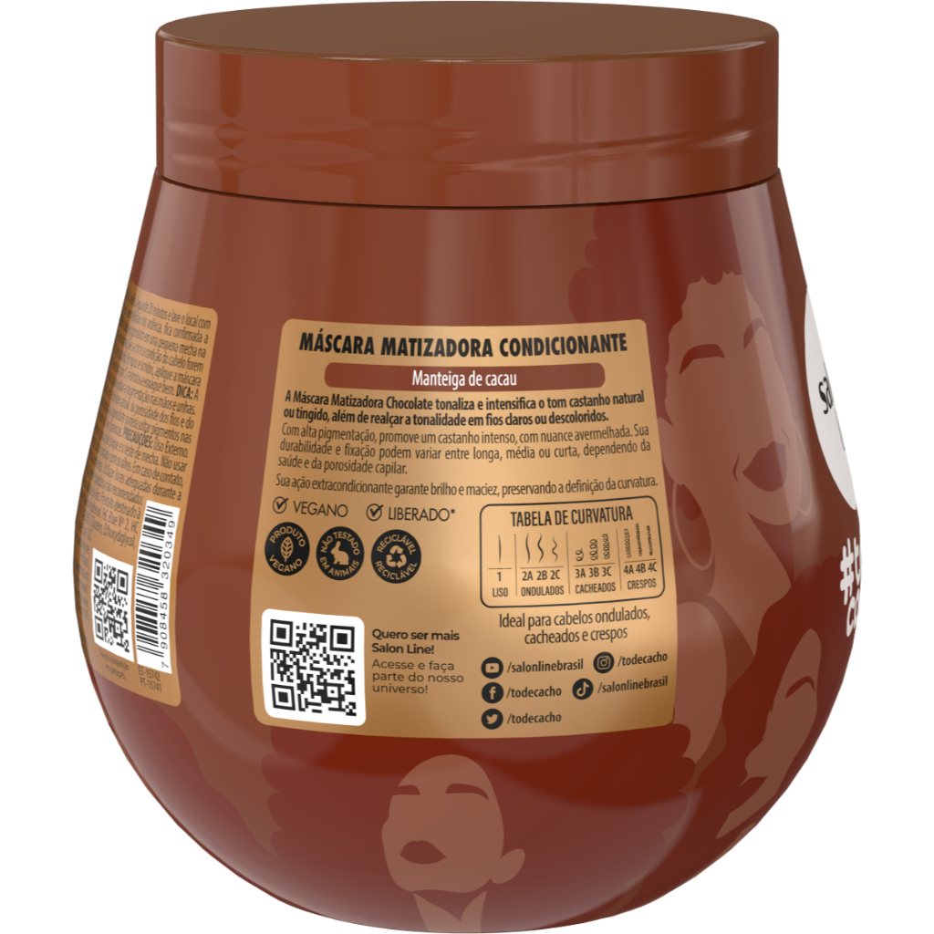 Máscara Matizadora #todecacho Chocolate 300g · foto 2