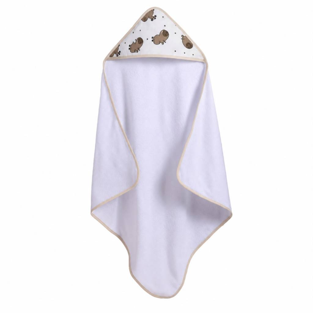 KIT COM 2 TOALHAS DE BANHO PARA RN MENINO E MENINA ROSA AZUL BEBÊ