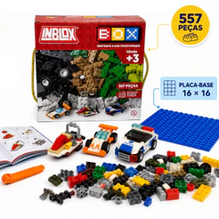 Blocos de Montar Inblox 557 Peças Educativo Construção Criativa Infantil Brinquedo Compativel