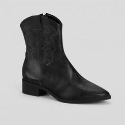 Bota Feminina Beira Rio Cano Curto Texana Western Salto Baixo Original