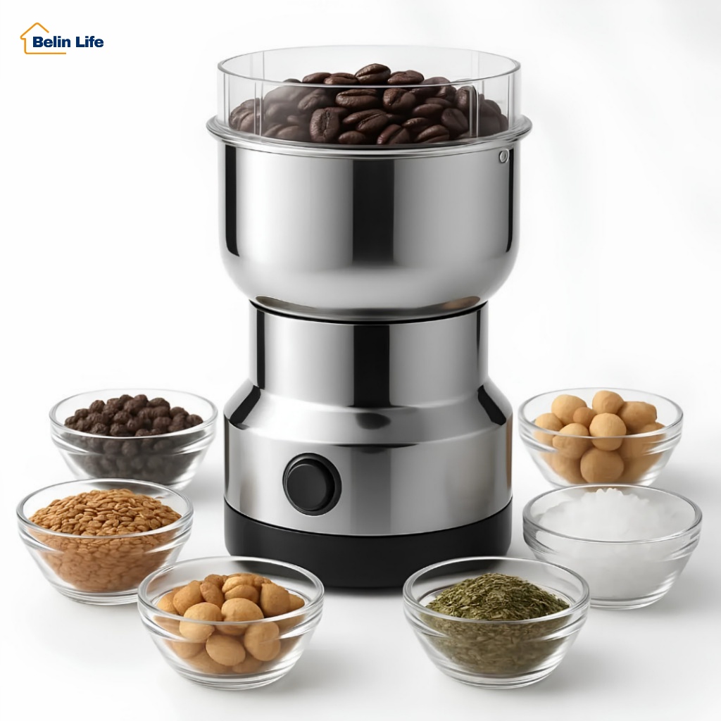 Imagem Moedor Elétrico De Café E Grãos Tomate MAZ-128 240W Inox 8 Lâminas