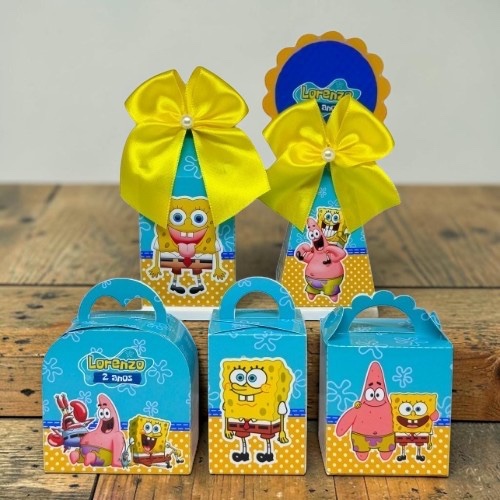 Kit personalizado tema Bob Esponja / Lembrancinhas Personalizadas, mimos de festa infantil