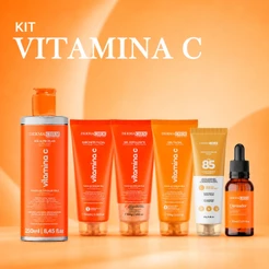 Kit Skincare Completo c/Protetor 85 FPS Beleza e Cuidado Facial para Rotina de Autocuidado Dermachem