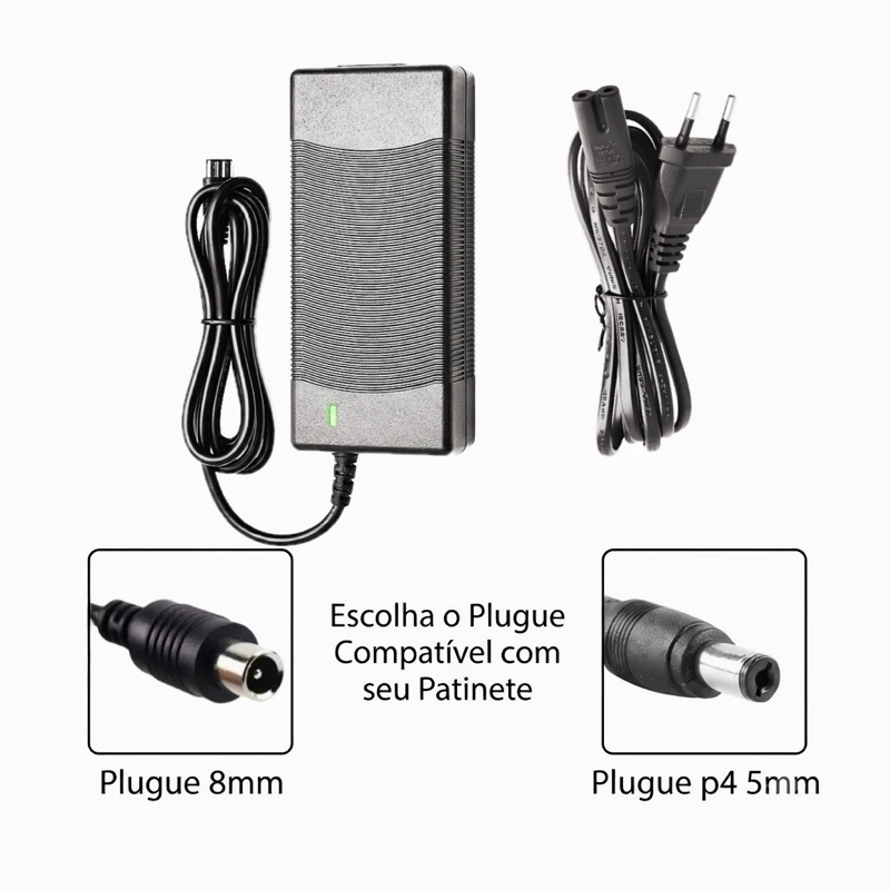 Carregador para Patinete Elétrico Xiaomi e Foston