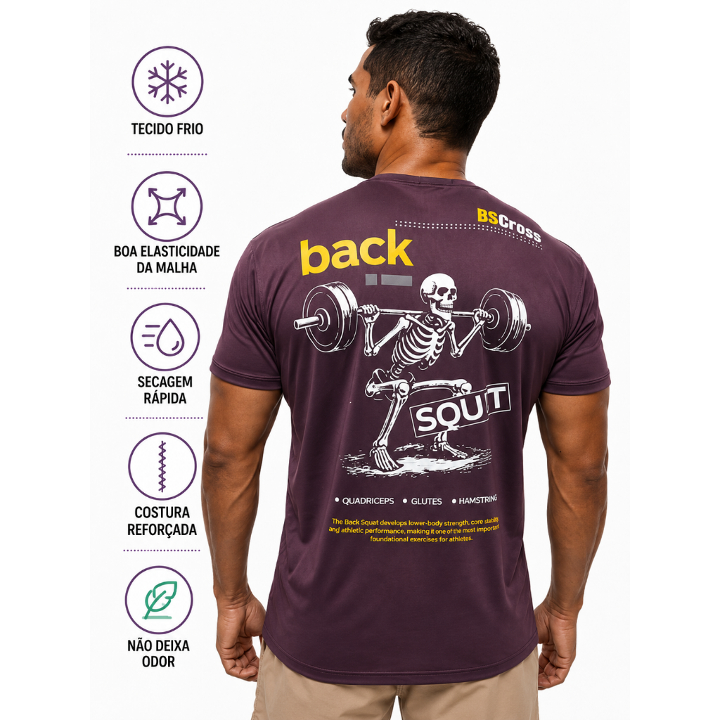 Camiseta Masculina Fitness Esport Poliamida Academia Cross Training Musculação Corrida Fitness Dry Fit Treino Esportivo