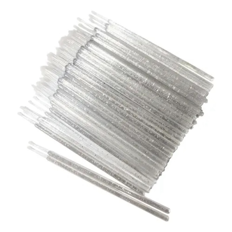 100uni Microbrush com bastão glitter para alongamento de cílios ATACADO ENVIO RÁPIDO PROMOÇÃO