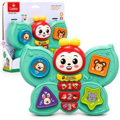 Brinquedo Borboleta Interativa Musical Educativa Com Diversos Sons Luzes Estimuladores Para Bebes - Castela