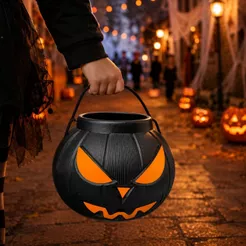 Baldes Abóbora Grande Médio Pequeno Decoração Halloween Cesto Festa Dia Das Bruxas Lembrancinha