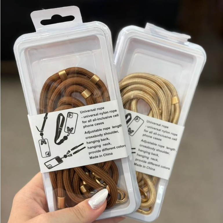 Cordão Pescoço De Tecido Com Pingente Dourado Cores Neutras Universal