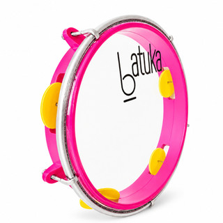 Pandeiro Infantil 8 Polegadas Luen Batuka Rosa Pele Cristal 60046RS