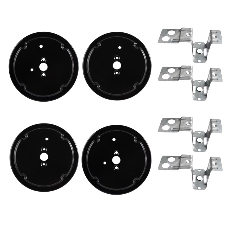 Kit Base Trempe + Suporte do Injetor Fogão Atlas Agile Up e Tropical Glass 4 Bocas
