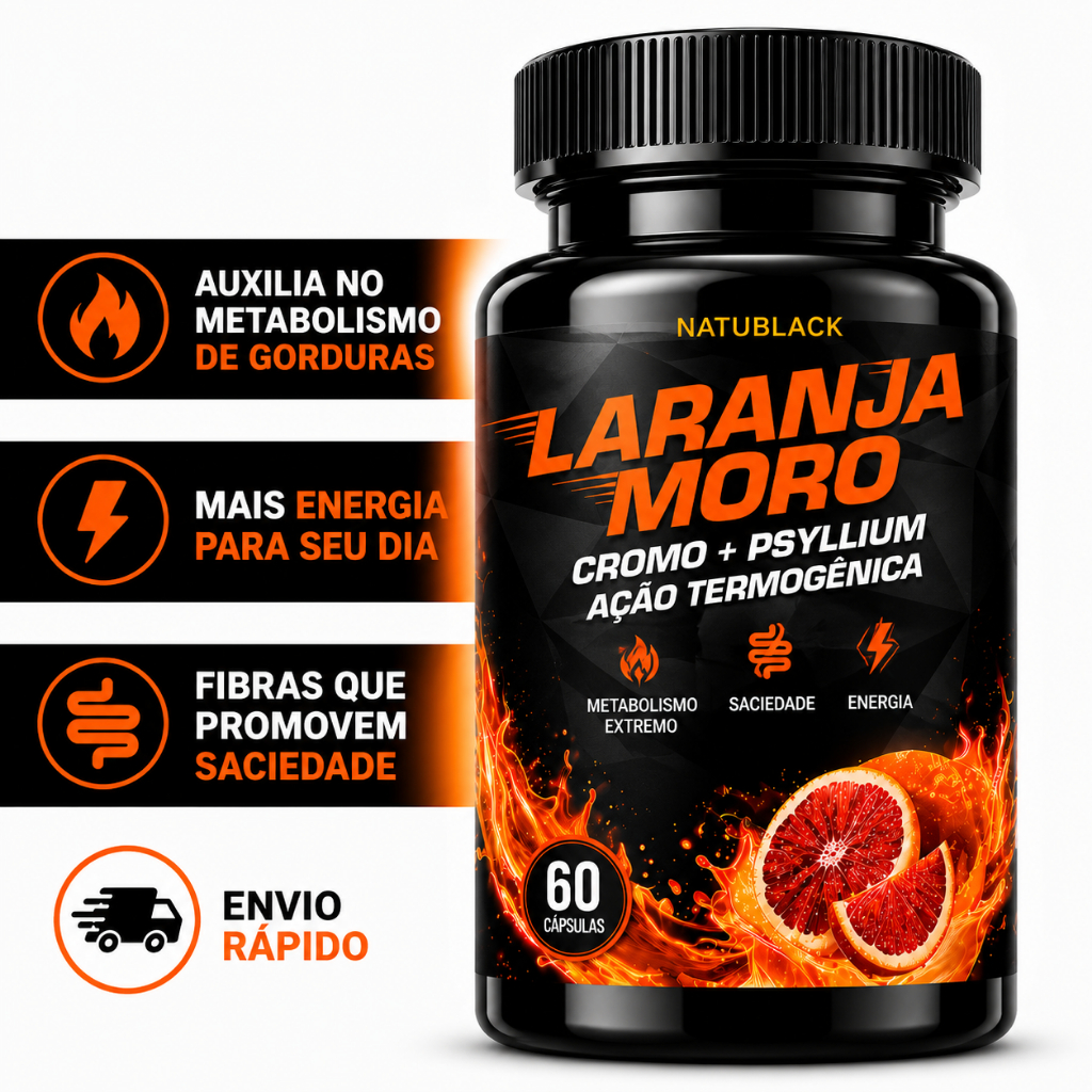 Laranja Moro com Picolinato de Cromo e Psyllium