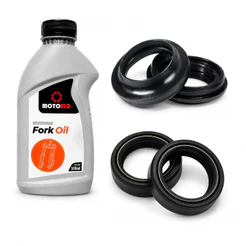 Retentor Bengala + Guarda Pó + Óleo Bengala Fork Oil 10w 500ml Honda Elite125 2019 Até 2024