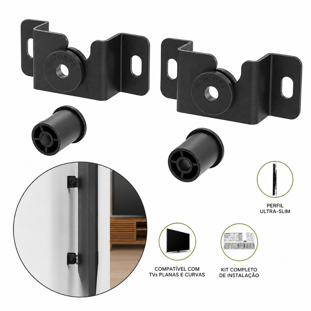 Suporte Tv Universal Fixo Para Televisão e Monitor Smart TV LED LCD 4K Parede Pa