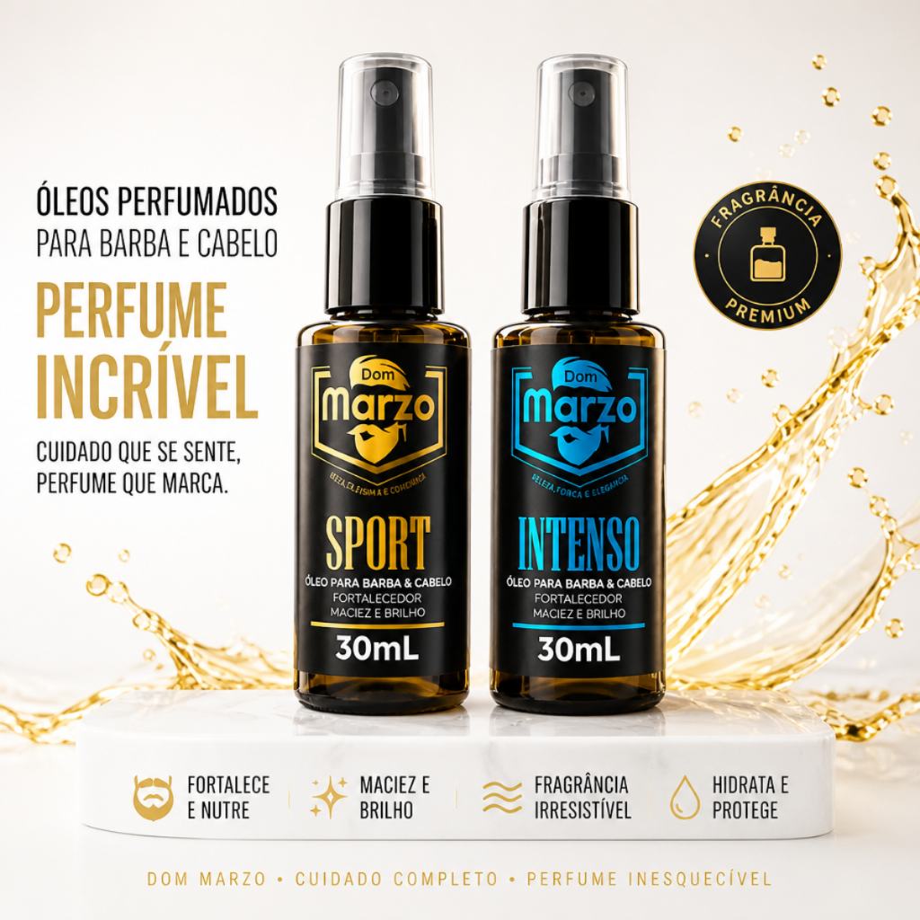 Óleo Para Barba & Cabelo Hidratante Perfume 30ml Dom Marzo