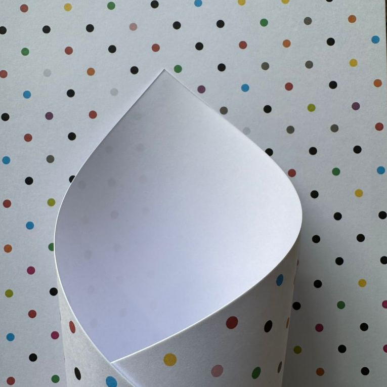 Papel Decorado Estampado Poa Bolinhas 180g A4 para Artesanato e Scrapbook