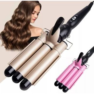 Chapinha Triondas Ondulador Formador Triplo 22mm Modelador de Cachos Onda Cabelo Cerâmica 200°C ENVIO RAPIDO