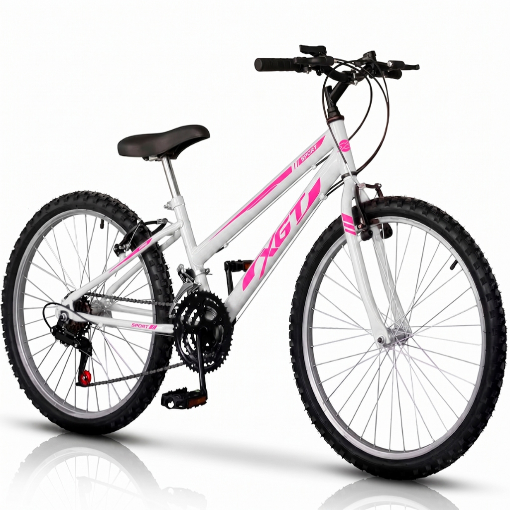 Bicicleta Aro 26 XGT Feminina Adulto Infantil 18 marchas Freio V-Brake